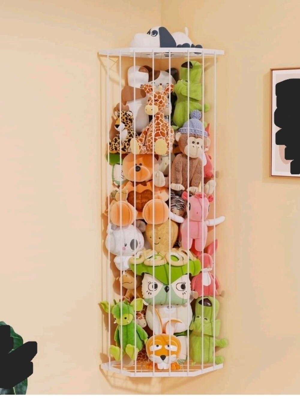 Stuffed Animal Storage Zoo Jail - Corner Plush Toy Organizer Length Adjustable